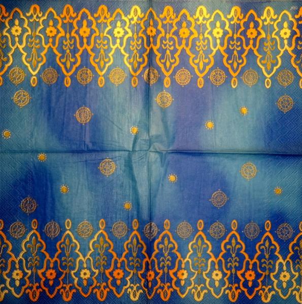 035 Muster - 3-lagig (blau) - Ihr